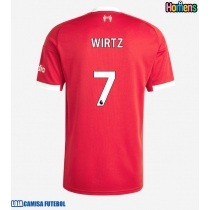 Camisa de Futebol Liverpool Florian Wirtz #7 Equipamento Principal 2025-26 Manga Curta